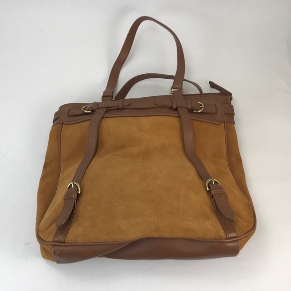 Isaac Mizrahi Brown Leather Suede Handbag - Picture 2 of 8